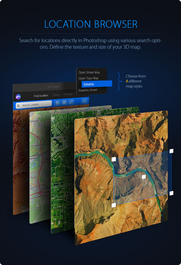 3D Map Generator - 3D Mapper - Photoshop Plug-in - 3