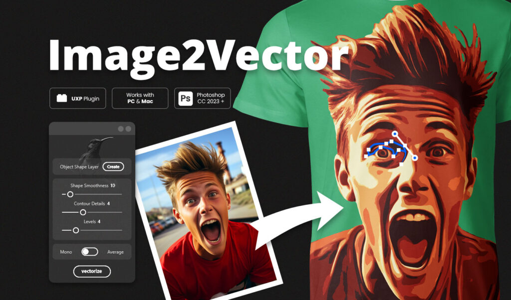 image2vector plugin preview – image to vector plugin example